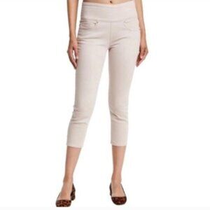 Spanx The Signature Capri Jeans Side Zip Shaping High Rise Shell Cream 31 NWT